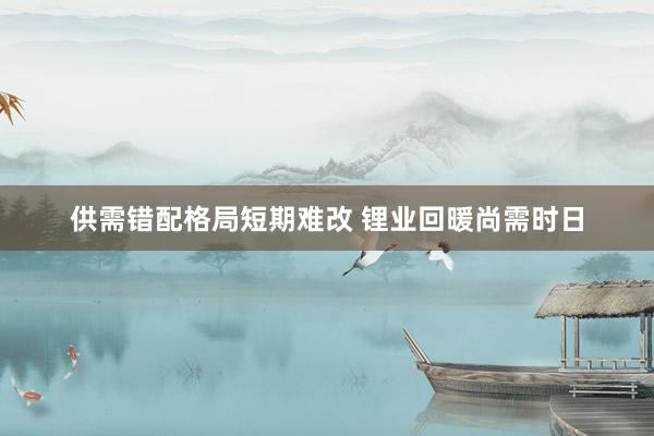 供需错配格局短期难改 锂业回暖尚需时日