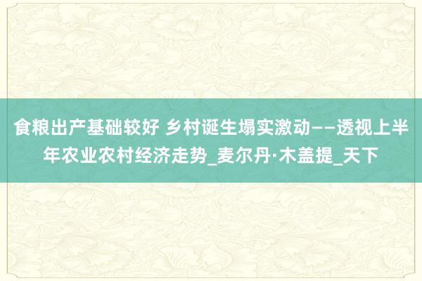 食粮出产基础较好 乡村诞生塌实激动——透视上半年农业农村经济走势_麦尔丹·木盖提_天下