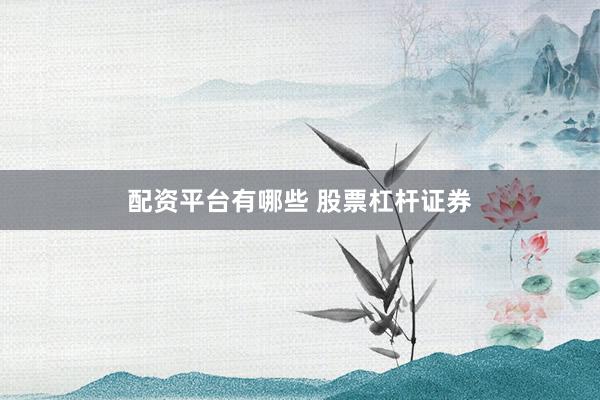 配资平台有哪些 股票杠杆证券