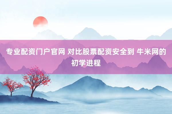 专业配资门户官网 对比股票配资安全到 牛米网的初学进程